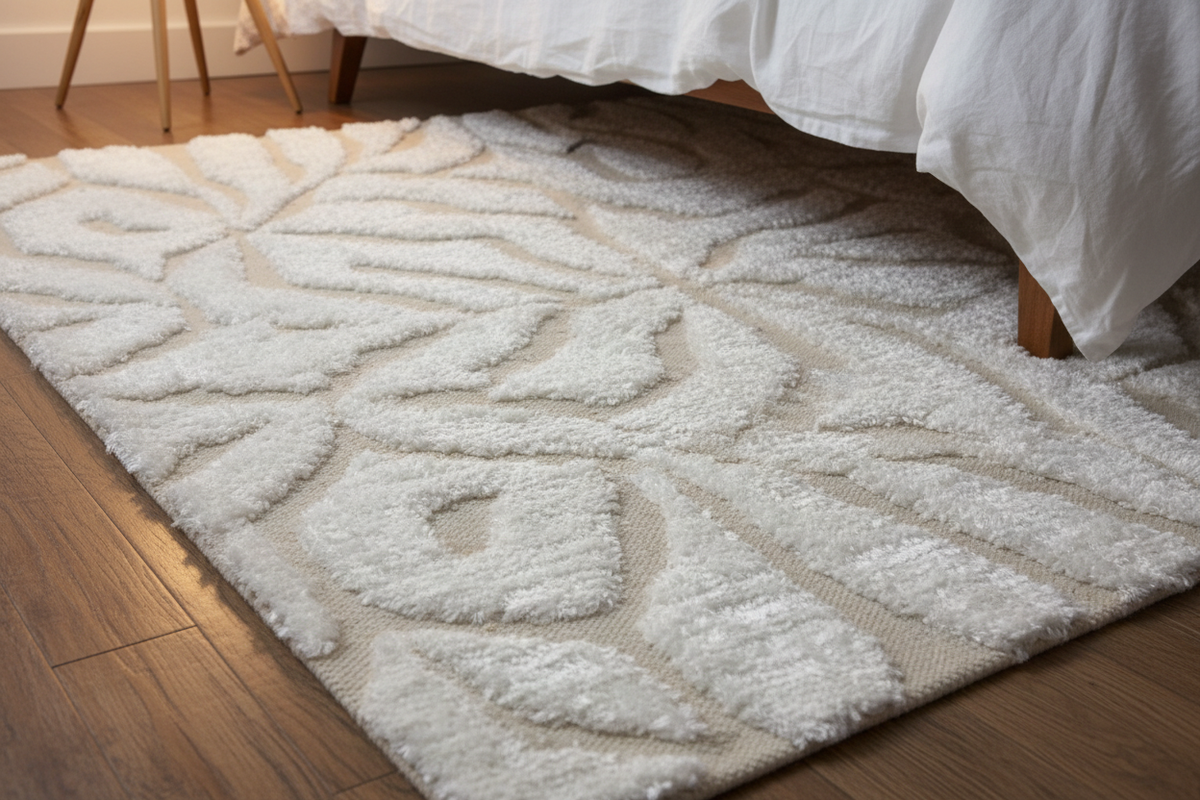 Botanical Rug Bedroom Close-up