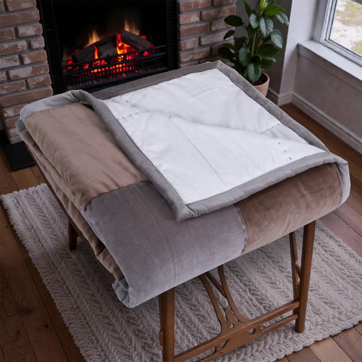 Mocha Mist Patchwork Quilt Set