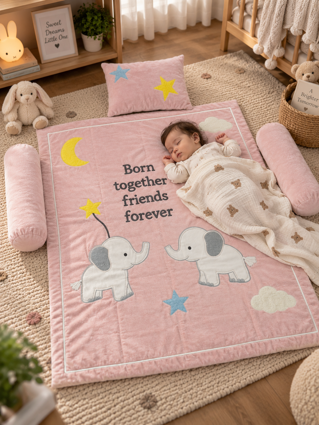 Born Together Baby Quilt Set